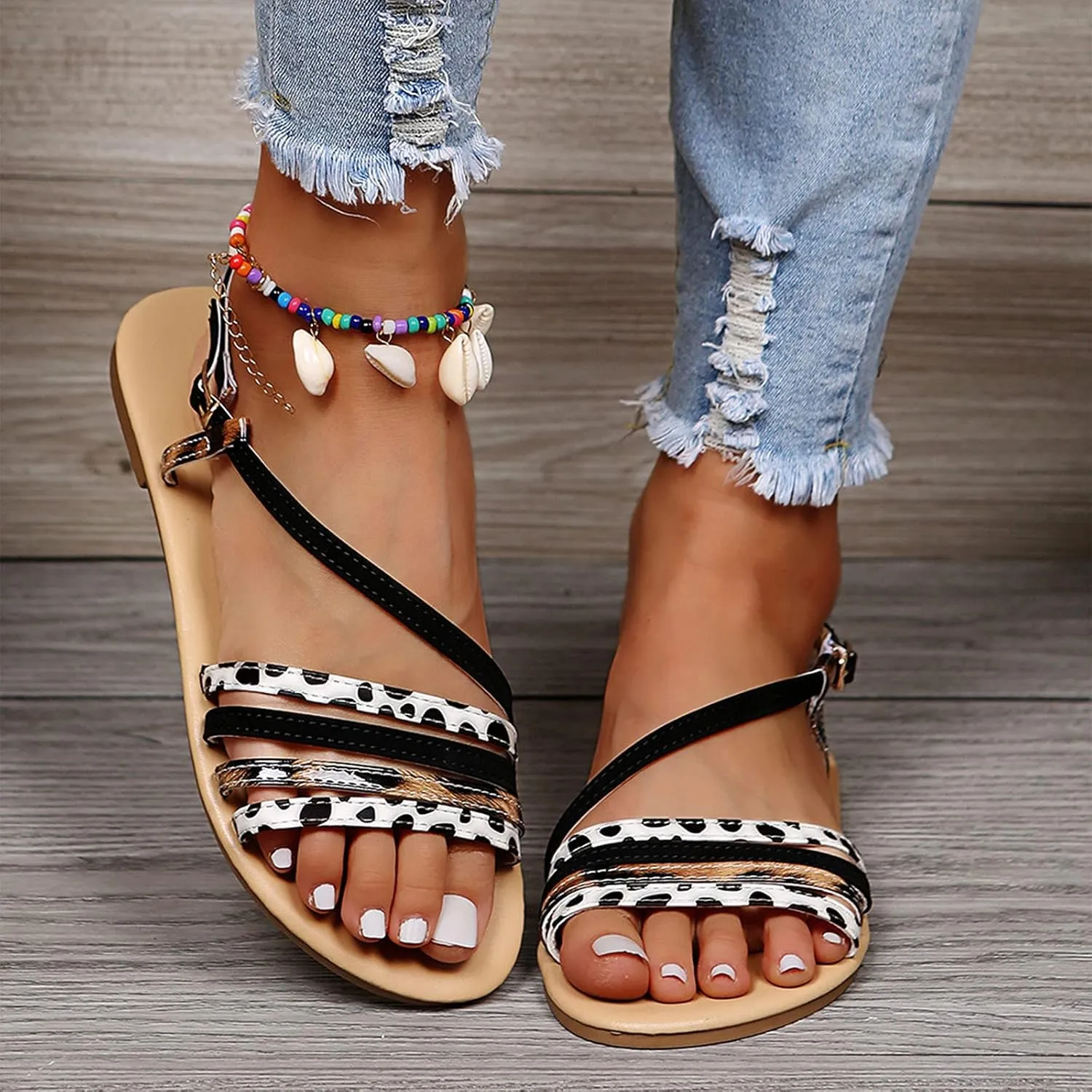 Sandals for Women Dressy Summer, Women Arch Support Sandals Comfortable Floral Slides Summer Platform Sandals Slippers