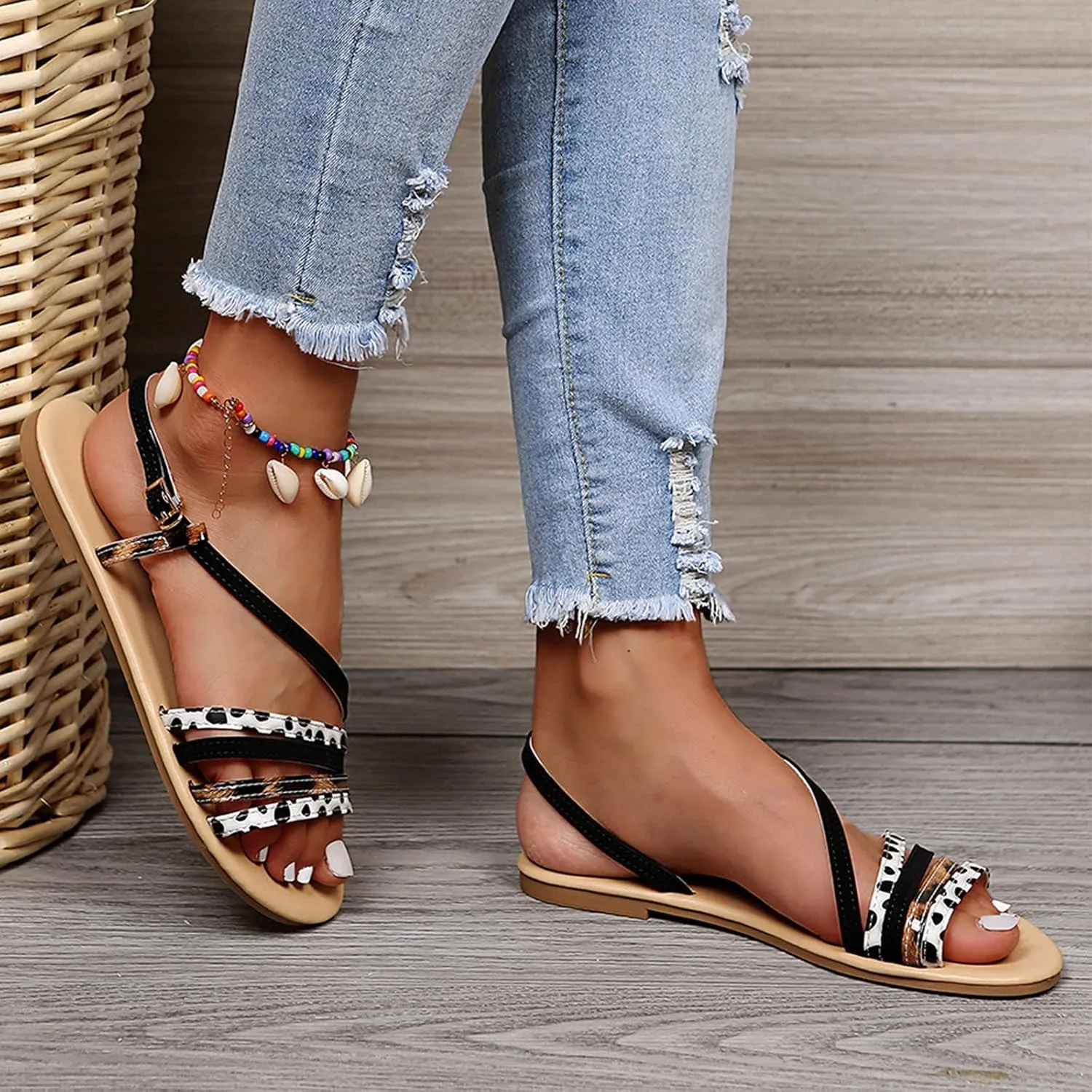 Sandals for Women Dressy Summer, Women Arch Support Sandals Comfortable Floral Slides Summer Platform Sandals Slippers