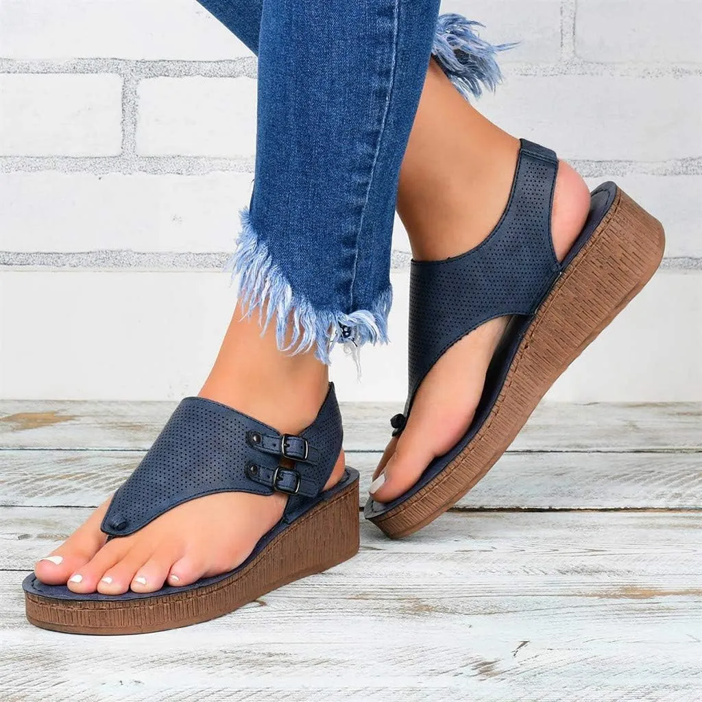 Sandals for Women Flat,2020 Fashion Posh Gladiator Comfy Sandals Ladies Summer Flat Heel Slip On Sandals Casual Vintage Shoes