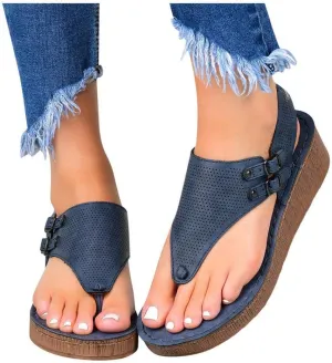 Sandals for Women Flat,2020 Fashion Posh Gladiator Comfy Sandals Ladies Summer Flat Heel Slip On Sandals Casual Vintage Shoes