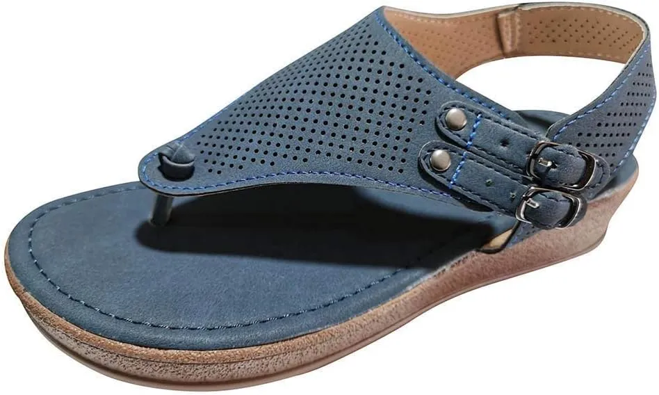 Sandals for Women Flat,2020 Fashion Posh Gladiator Comfy Sandals Ladies Summer Flat Heel Slip On Sandals Casual Vintage Shoes