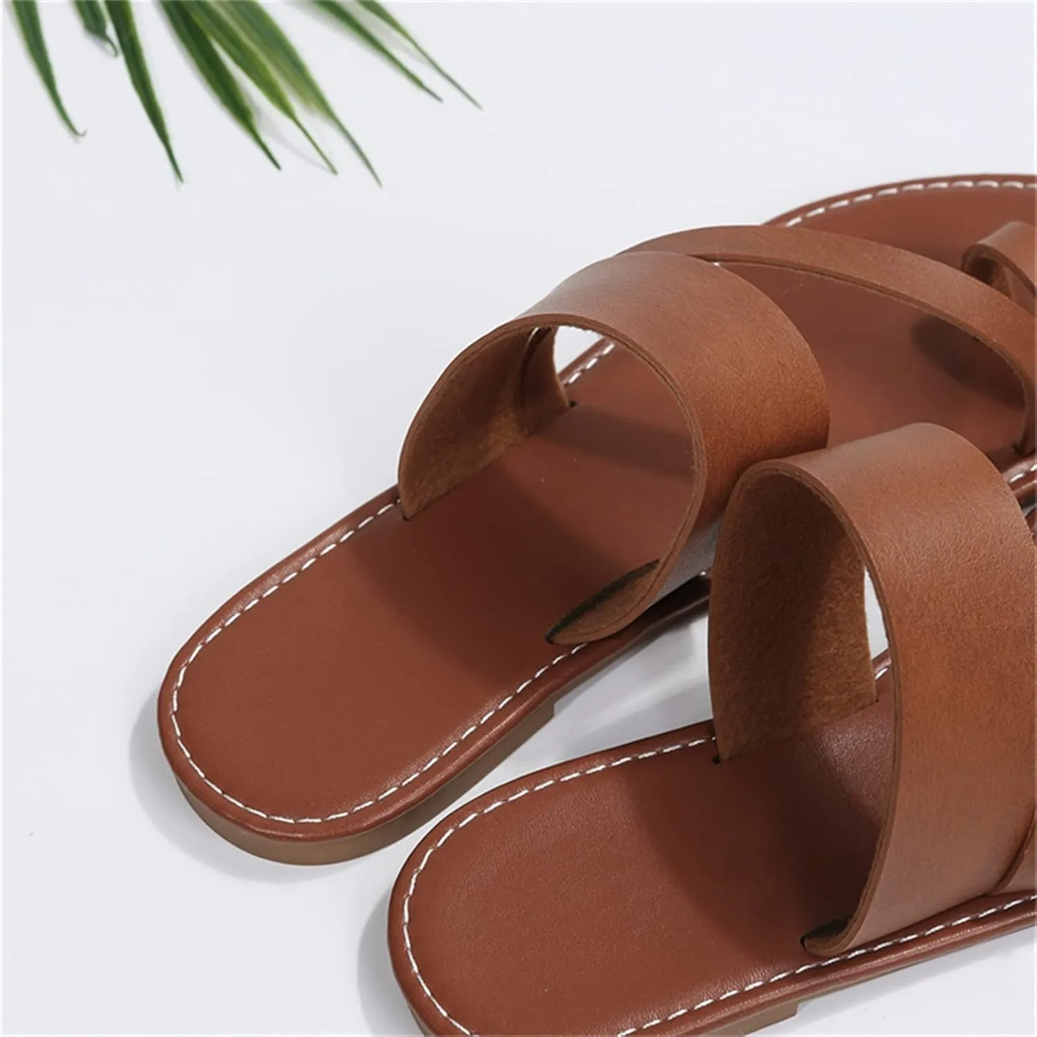 Sandals Women Flat Sandals Women's Flip Flop Sandal Leather Sandals for Women Flat Beach Sandals
