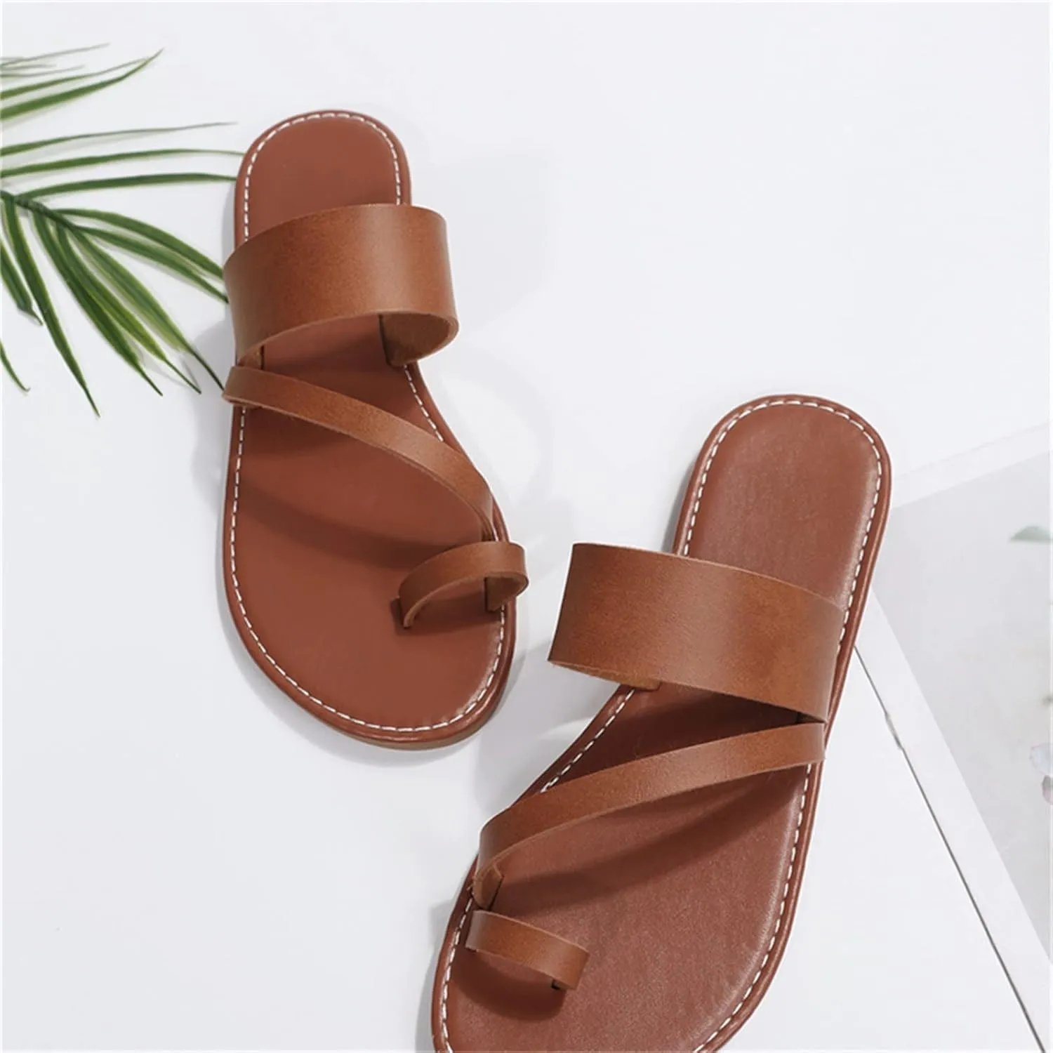 Sandals Women Flat Sandals Women's Flip Flop Sandal Leather Sandals for Women Flat Beach Sandals