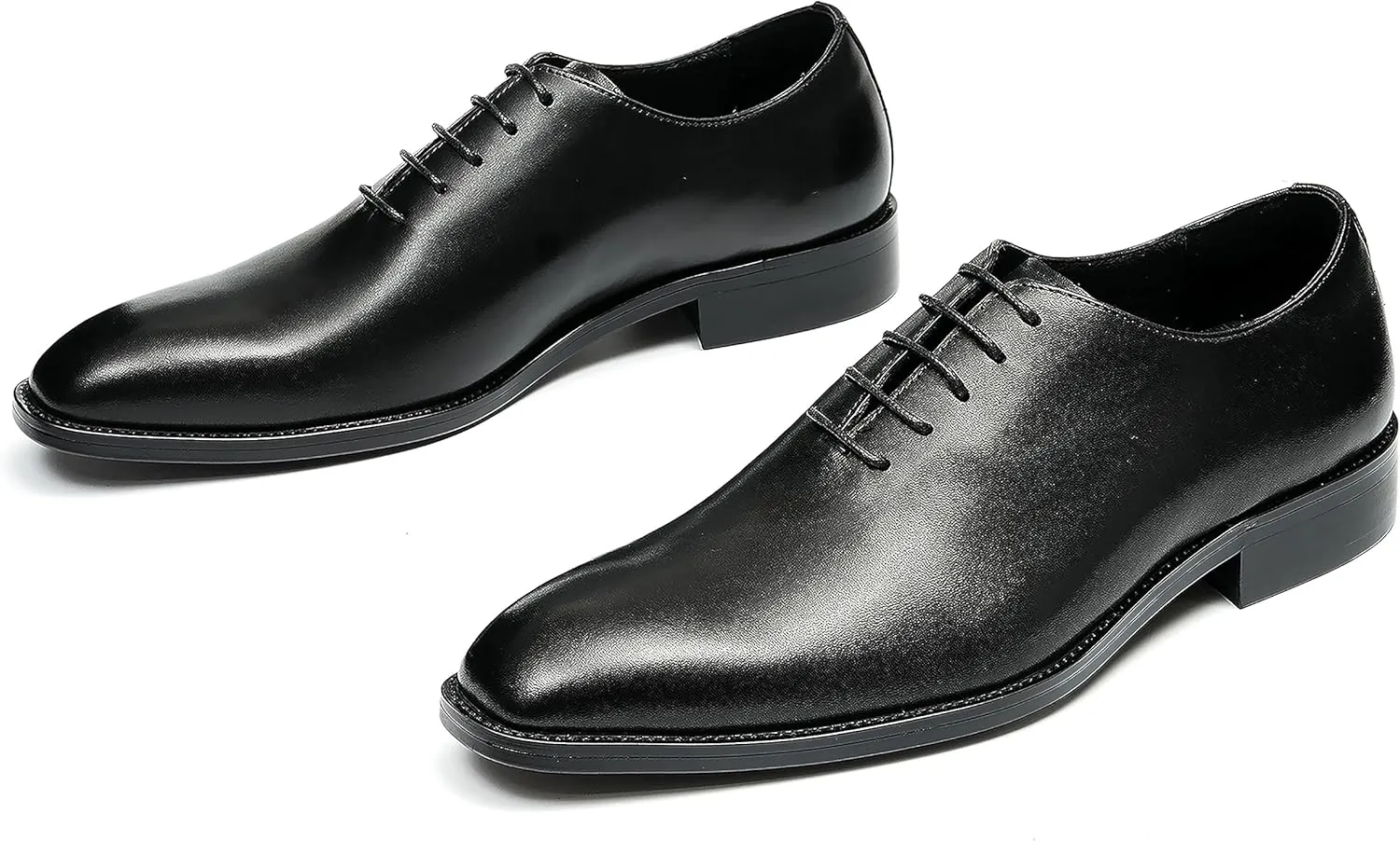 Santimon Mens Oxfords Wedding Dress Genuine Leather Whole Cut Derby Formal Business Fashion Casual Prom Shoes for Men