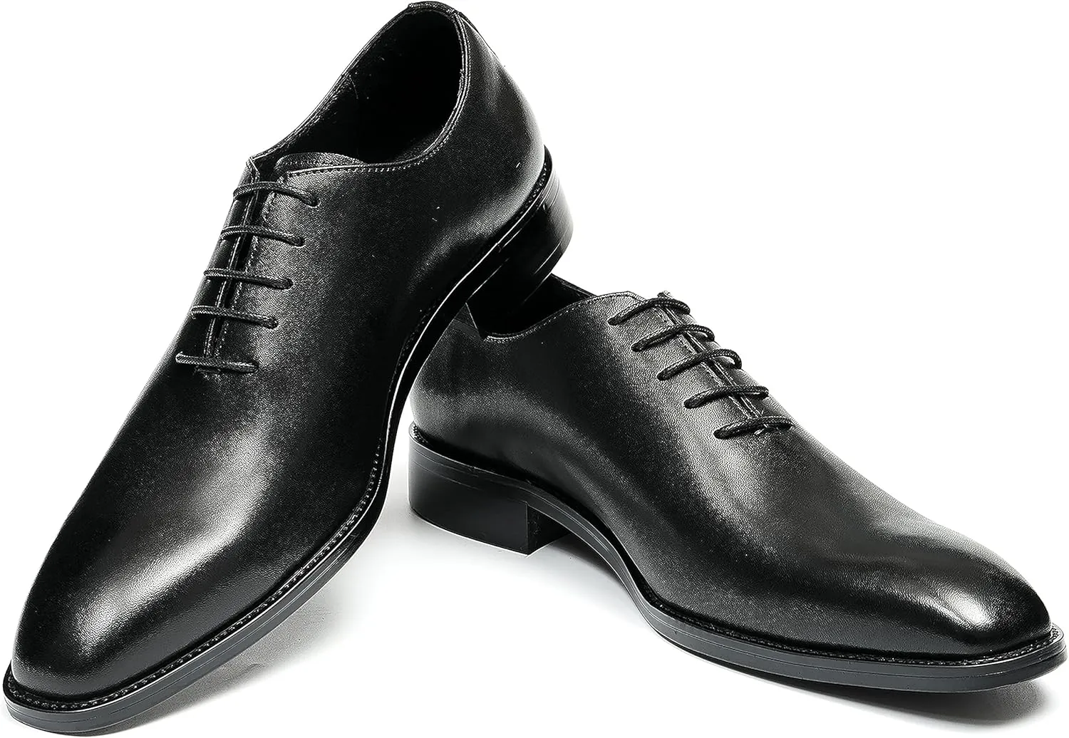 Santimon Mens Oxfords Wedding Dress Genuine Leather Whole Cut Derby Formal Business Fashion Casual Prom Shoes for Men