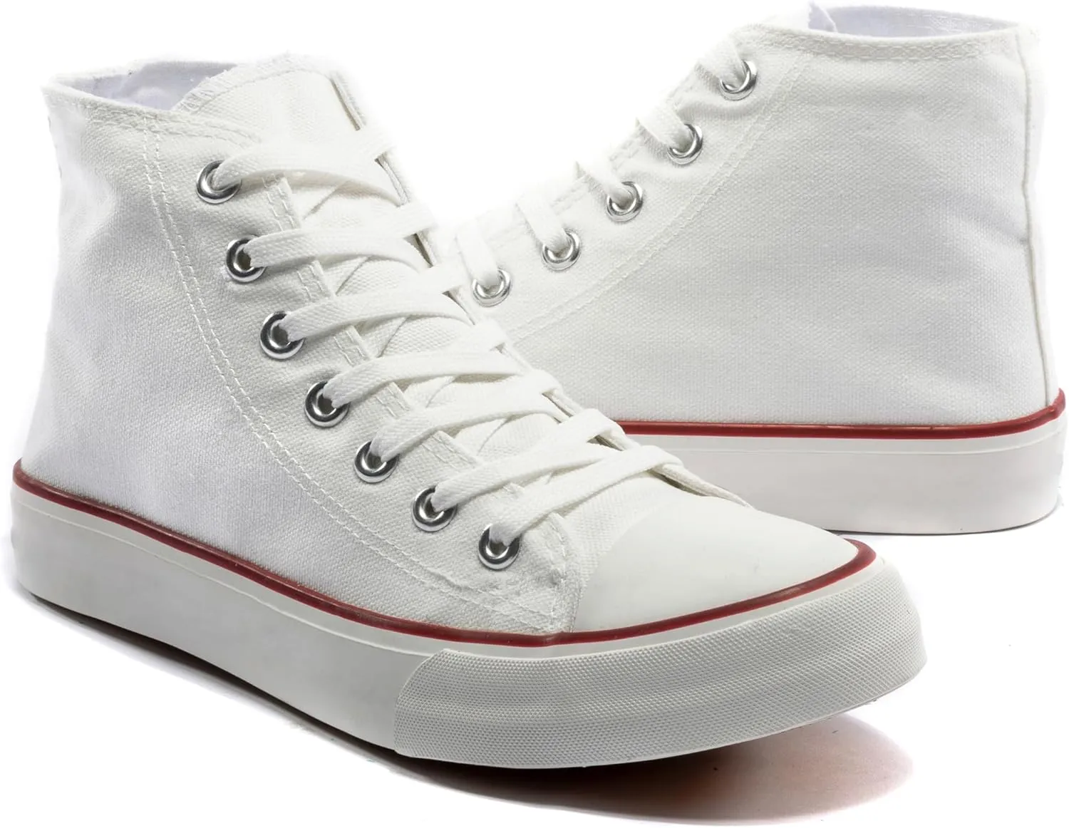 sharllen Men's High Top Canvas Sneakers Classic Casual Lace Up Canvas Shoes Comfortable Fashion Walking Shoes for Men