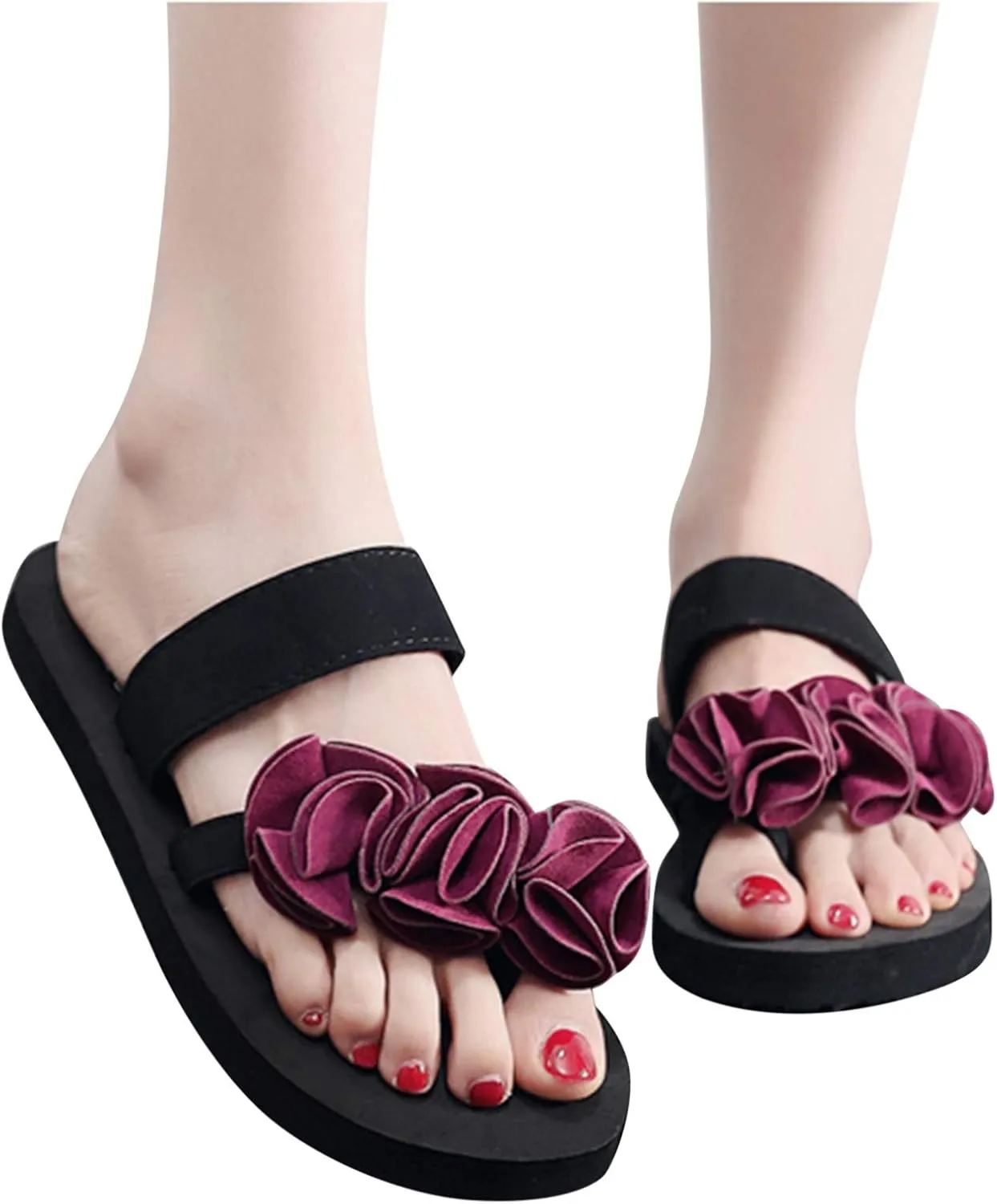 Slides Sandals Women Footwear Flowers Beach Slipper Home Breathable Flat Sandals Flip-Flops Shoes Women Women's slipper