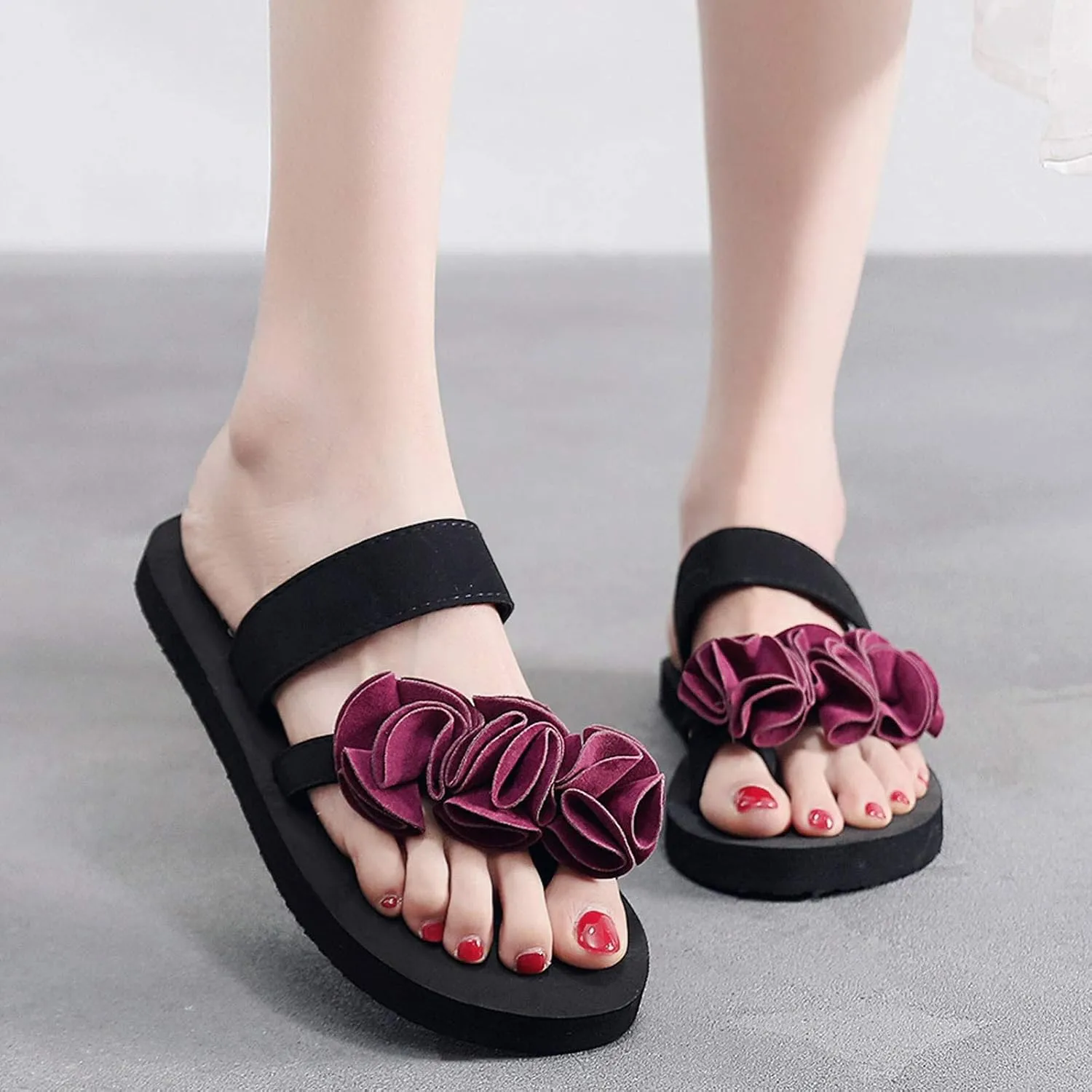 Slides Sandals Women Footwear Flowers Beach Slipper Home Breathable Flat Sandals Flip-Flops Shoes Women Women's slipper