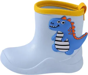Toddler Rain Boots Boys Girls Baby Cartoon Animals Waterproof Ankle Boots Non Slip Rubber Toddler Snow Boot