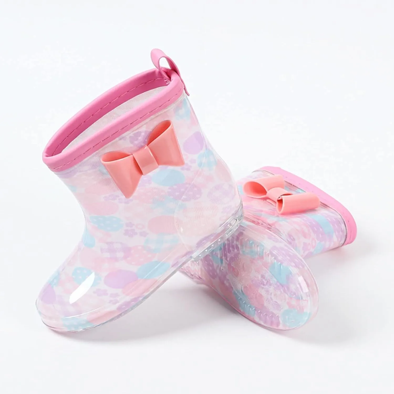 Toddler Rain Boots Rain Boots Short Rain Boots for Toddler Easy On Lightweight Girl Boots Waterproof Ankle Boots