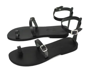 Toe Ring Leather Sandals Strappy Greek Sandals 6 US Size - Breeze