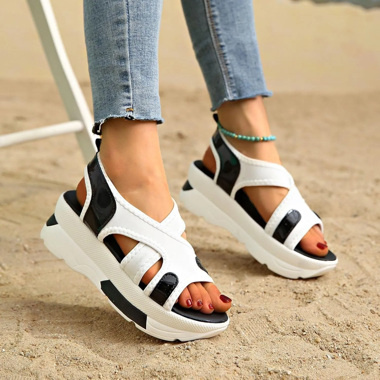 Wedge Sandals For Women 2025,Women's Slide Orthotic Slides Comfortable Arch Support Beach Orthopedic Hollow Mesh Casual Comfy Low Heel Plantar Fasciitis Bunion Sandal Walking Running Sports Shoes