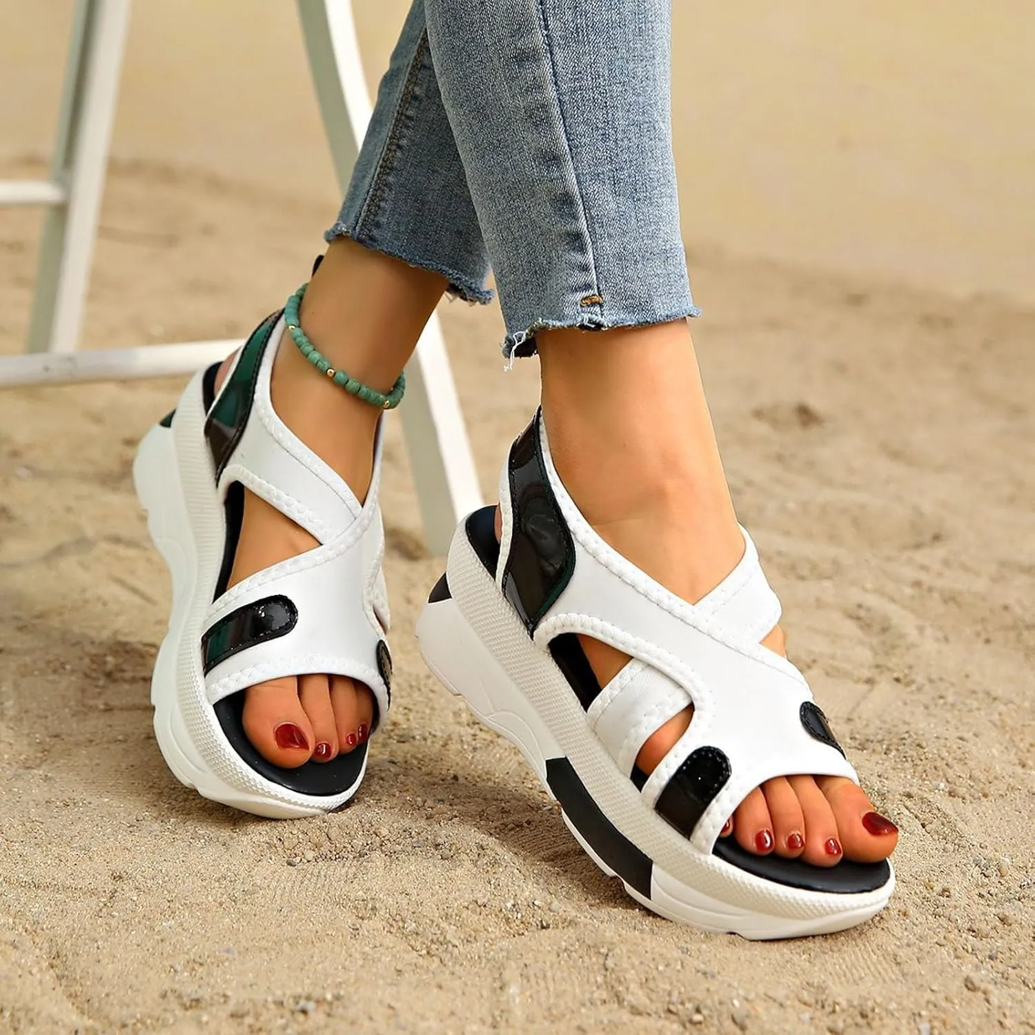 Wedge Sandals For Women 2025,Women's Slide Orthotic Slides Comfortable Arch Support Beach Orthopedic Hollow Mesh Casual Comfy Low Heel Plantar Fasciitis Bunion Sandal Walking Running Sports Shoes