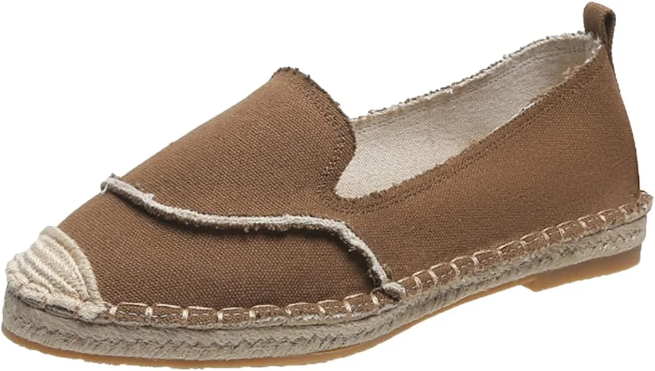 Women Casual Dress Shoes Size 11 Shoes Women's Flat Shallow Color Canvas Womens Casual Slip on Shoes Canvas
