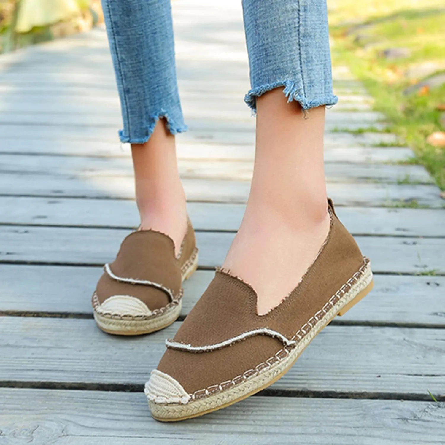 Women Casual Dress Shoes Size 11 Shoes Women's Flat Shallow Color Canvas Womens Casual Slip on Shoes Canvas