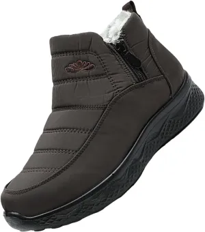 Women Winter Boots Waterproof Ladies Slip On Snow Boots Women Shoes with Hook Loop Barefoot Shoes Grounded Footwear Hiking Womens Cowboy Boots Men's Winter Booties