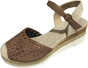 Women's Closed Toe Platform Sandals Fashion Orthopedic Wedge Sandals Casual Hollow Out Arch Support Sandal Comfortable Anti Slip Summer Shoes with Adjustable Buckle Ankle Strap