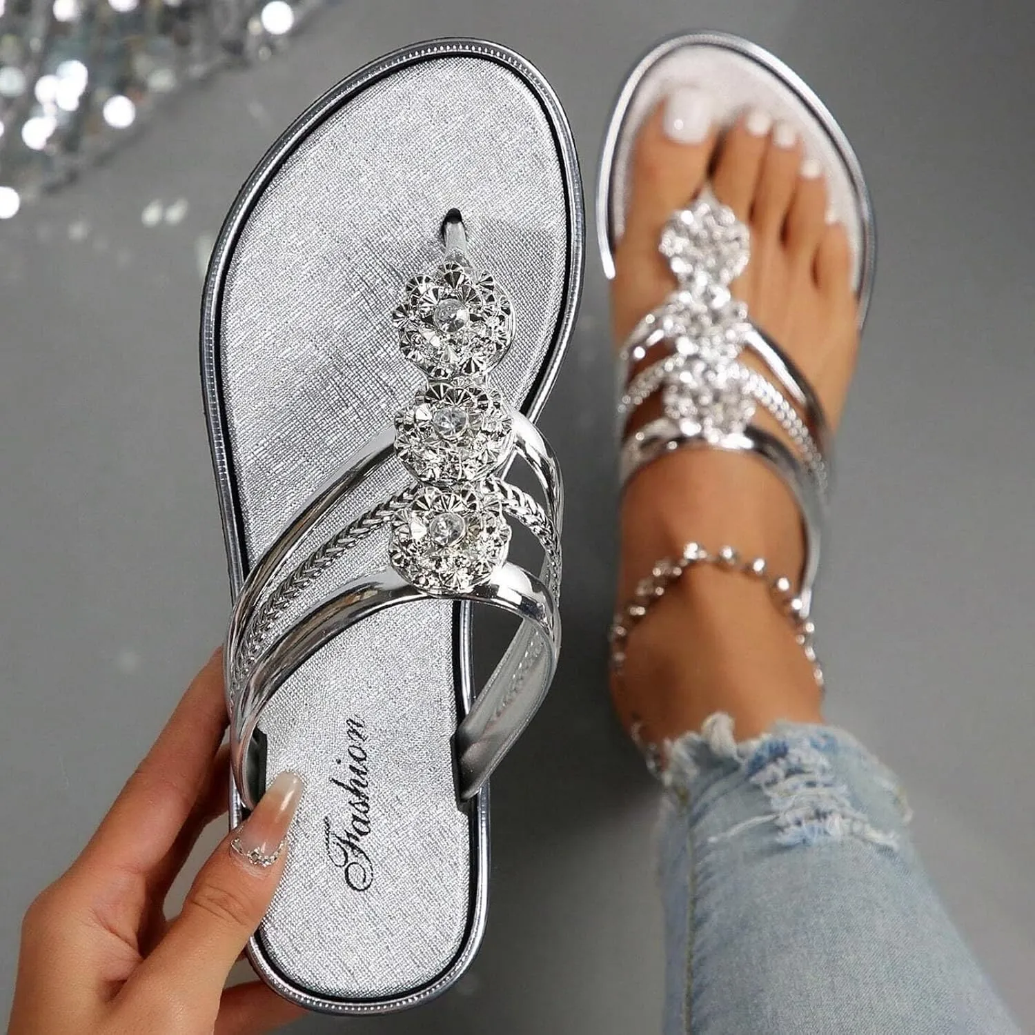 Women's Elastic Strap Bohemian Sandals Casual Summer Comfortable Walking Shoes Fashion Flat Sandals for Women