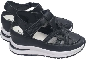 Womens Hollow Out Platform Wedge Sandals Lightweight Closed Toe Sandals Casual Ankle Strap Breathable Sandal Comfortable Summer Beach Shoes