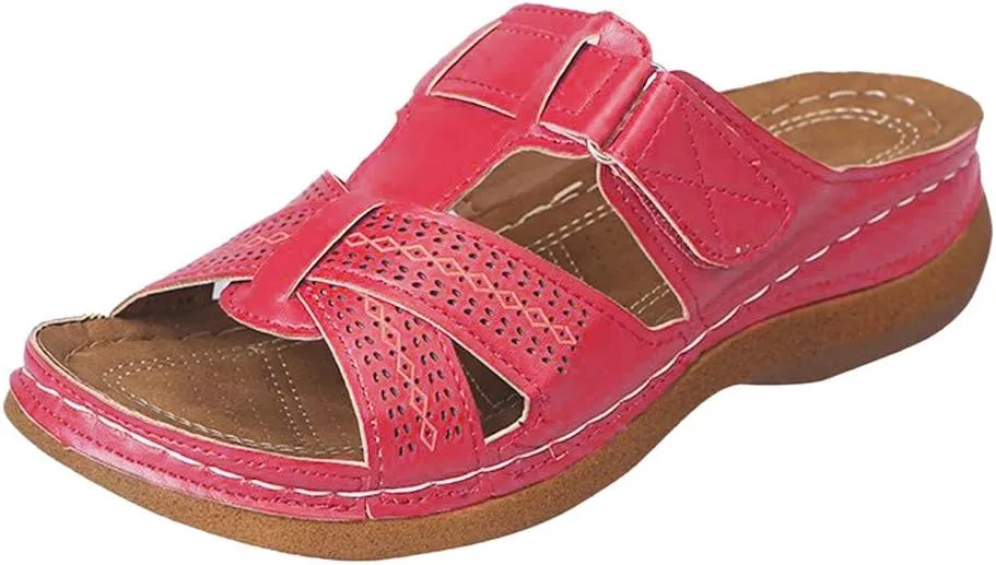 Women's Orthopedic Arch Support Sandals Comfort Walking Beach Flat Sandals Dressy Summer Comfortable Wedge Sandals Shoes