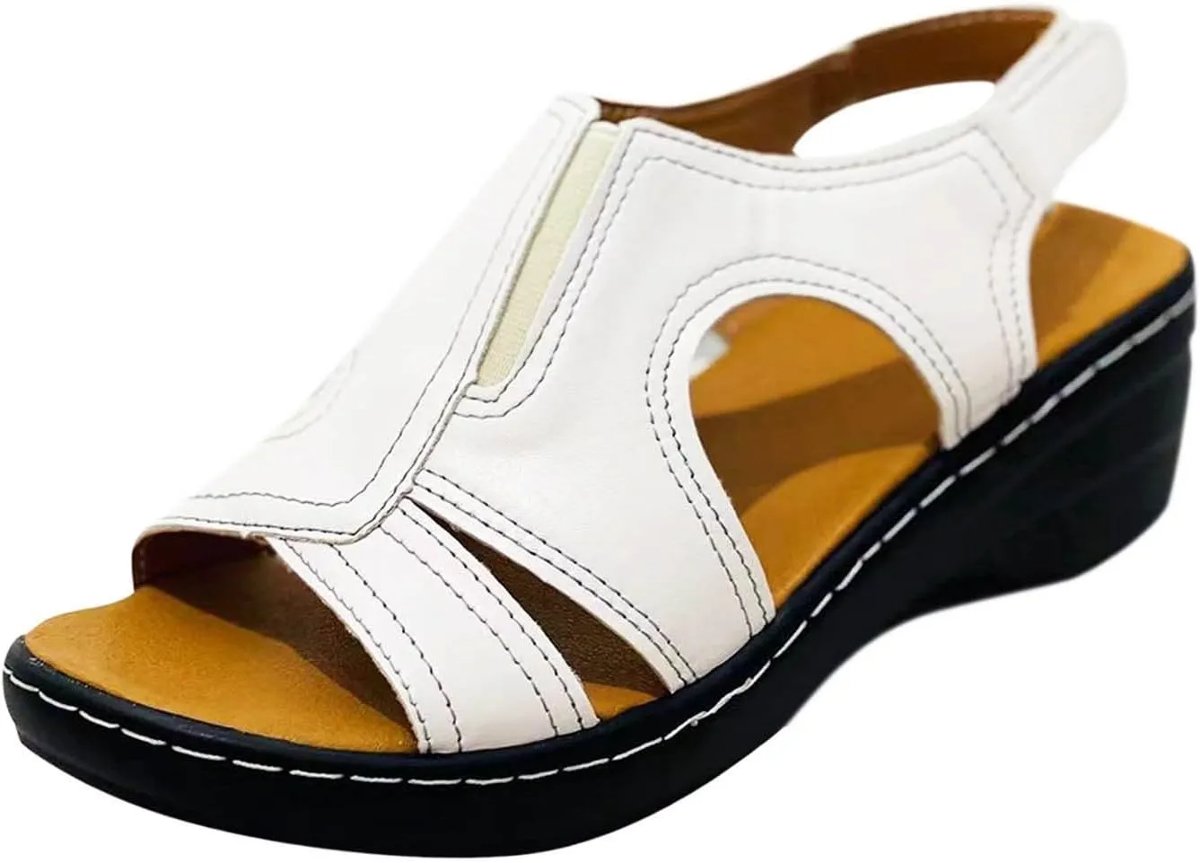 Women's Orthopedic Arch Support Sandals Comfort Walking Beach Flat Sandals Dressy Summer Comfortable Wedge Sandals Shoes