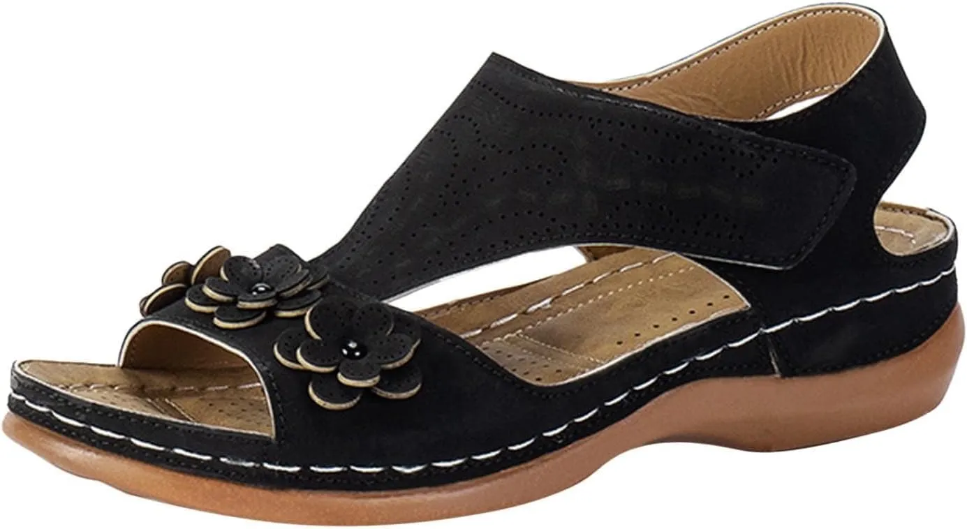 Womens Recovery Sandals Comfortable Orthopedic Slides Wedge Slippers Ladies Slip On Lightweight Eva Platform Shoes for Summer Beach Oceanside Holiday Outdoor