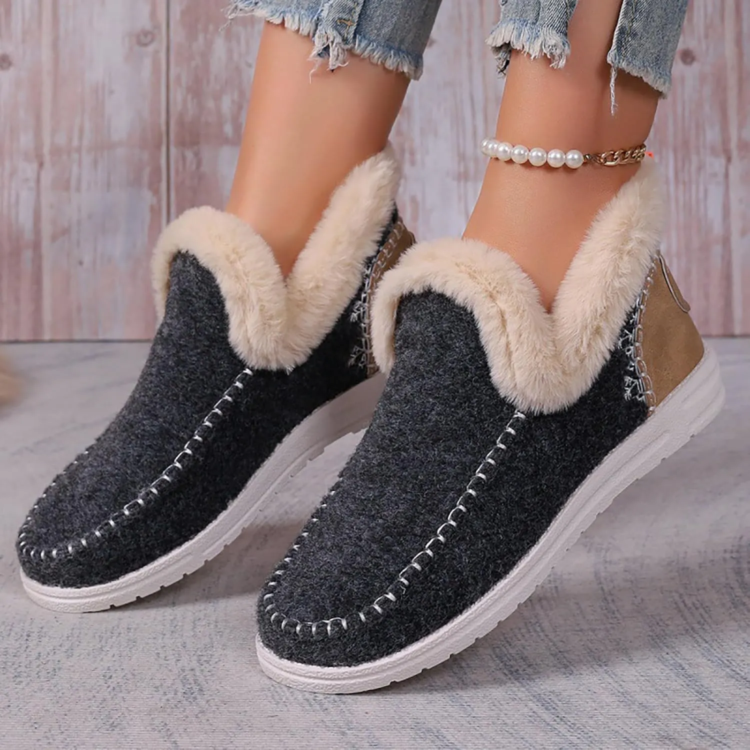 Womens Shoes Casual Women's Fashion Sneakers Slip On Loafers for Women Dressy Fashion Casual Comfy Soft Christmas Print Shoes Women Comfort Cute Casual Slip On Lightweight