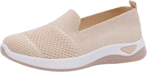 Womens Shoes Slip On Women's Sneakers Loafers Casual Solid Color Lightweight Cute Round Toe Running Shoes Loafers for Women Casual Walking Shoe