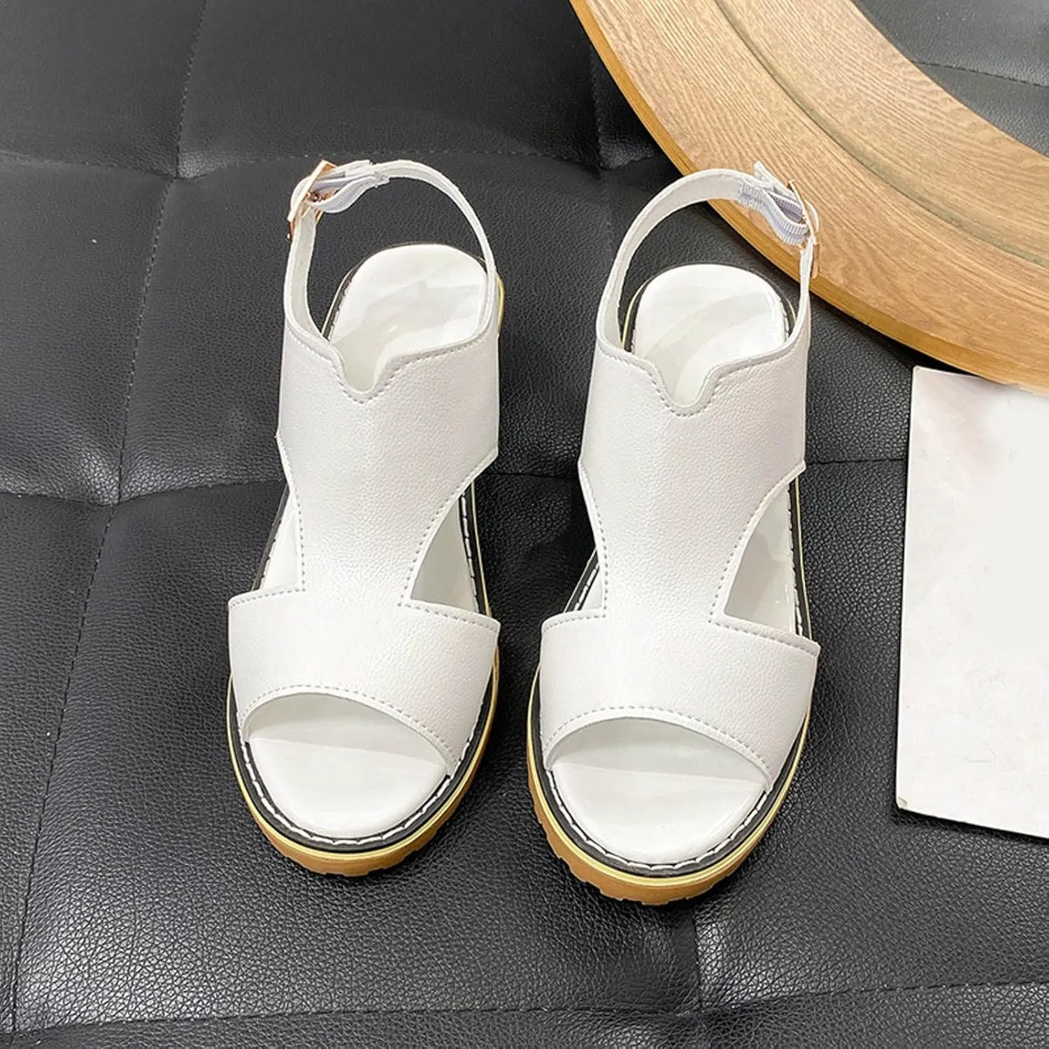 Women's Summer Fashion Chunky Heeled Sandals 2025 Open Toe Side Hollow Out Thick Heel Wedge Shoes Wide Width Low Heel Wedding Party Dress Shoes