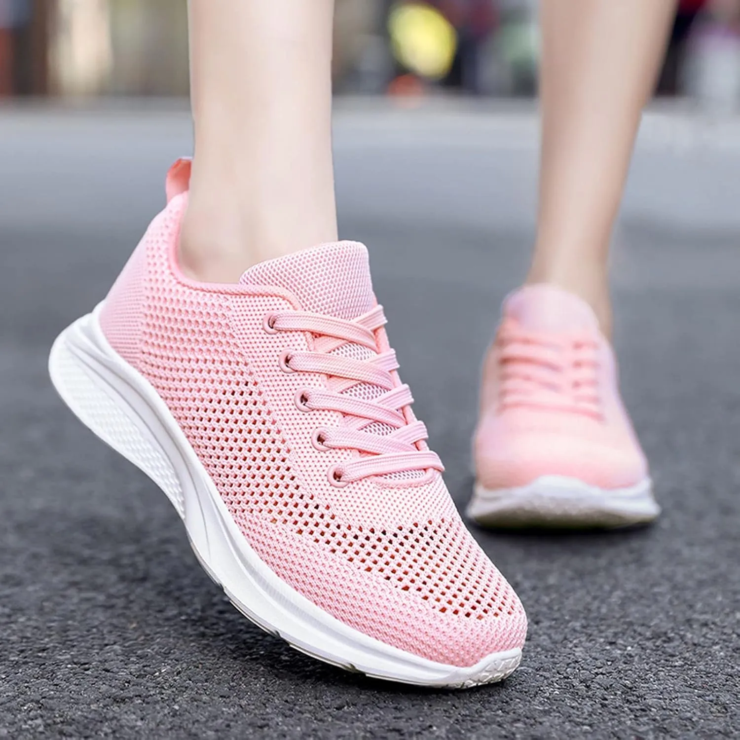 Womens White Tennis Shoes Black Sneakers for Women Men's Running Shoes Comfortable Dressy Slip on Black Loafers Women Platform Women's Sneakers with Arch Support