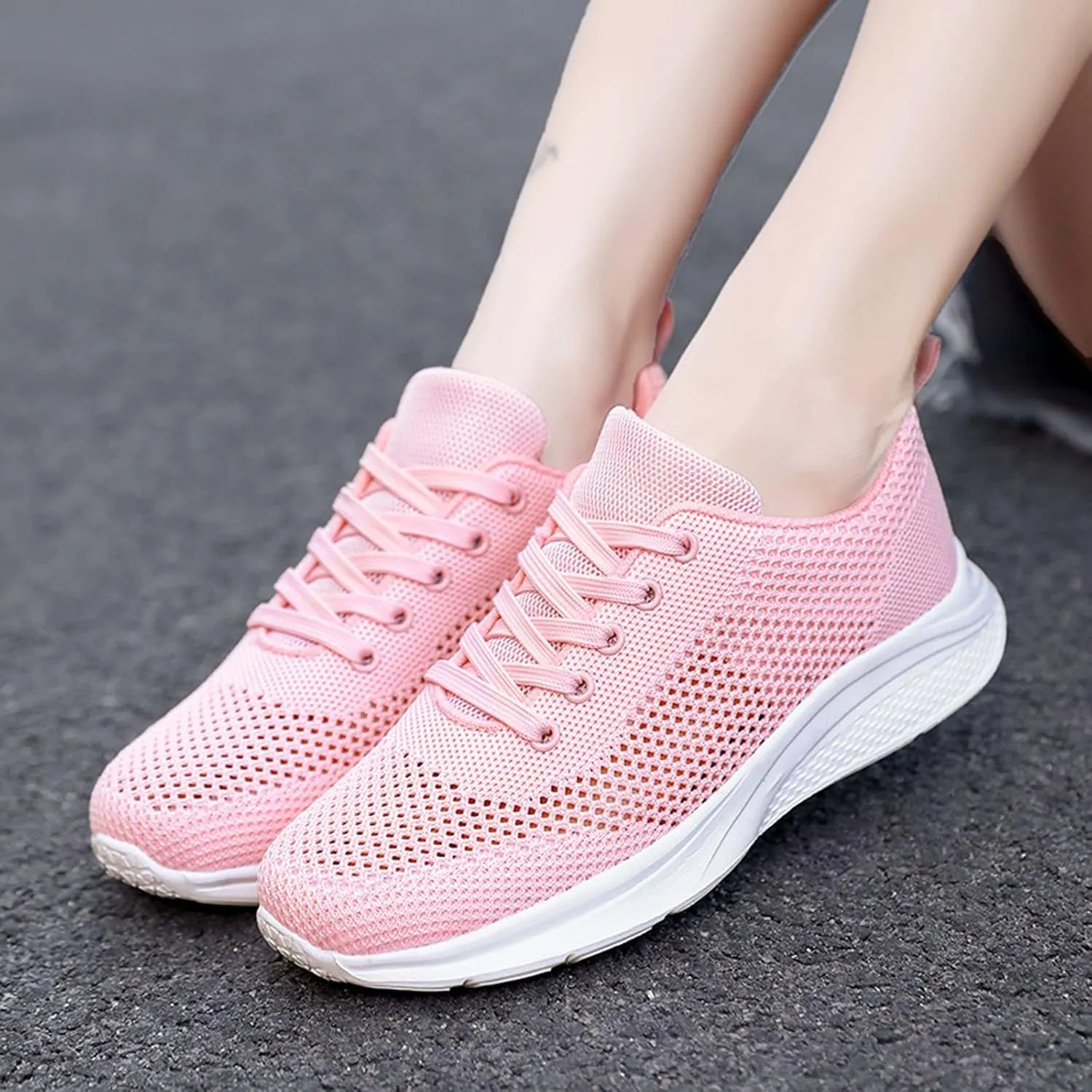Womens White Tennis Shoes Black Sneakers for Women Men's Running Shoes Comfortable Dressy Slip on Black Loafers Women Platform Women's Sneakers with Arch Support