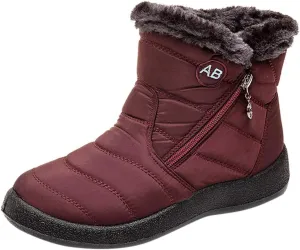 Womens Winter Boots Wide Width Short Boots Ladies Winter Women Snow Boots Winter Shoes with Hook Loop Womens Slip On Boot Waterproof House Shoes for Women Mens Booties Winter