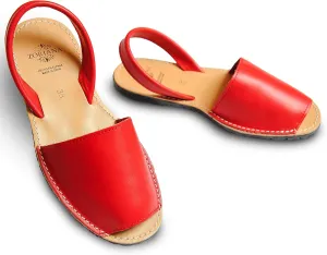 ZORIANA Sandals for Women Handmade Leather, Dressy, Comfortable Sling Back Shoes Flat - Fashion Exclusively Made in Spain - Avarca Summer Trending Slingback Shoes 2023, 100% Spanish Genuine Leather