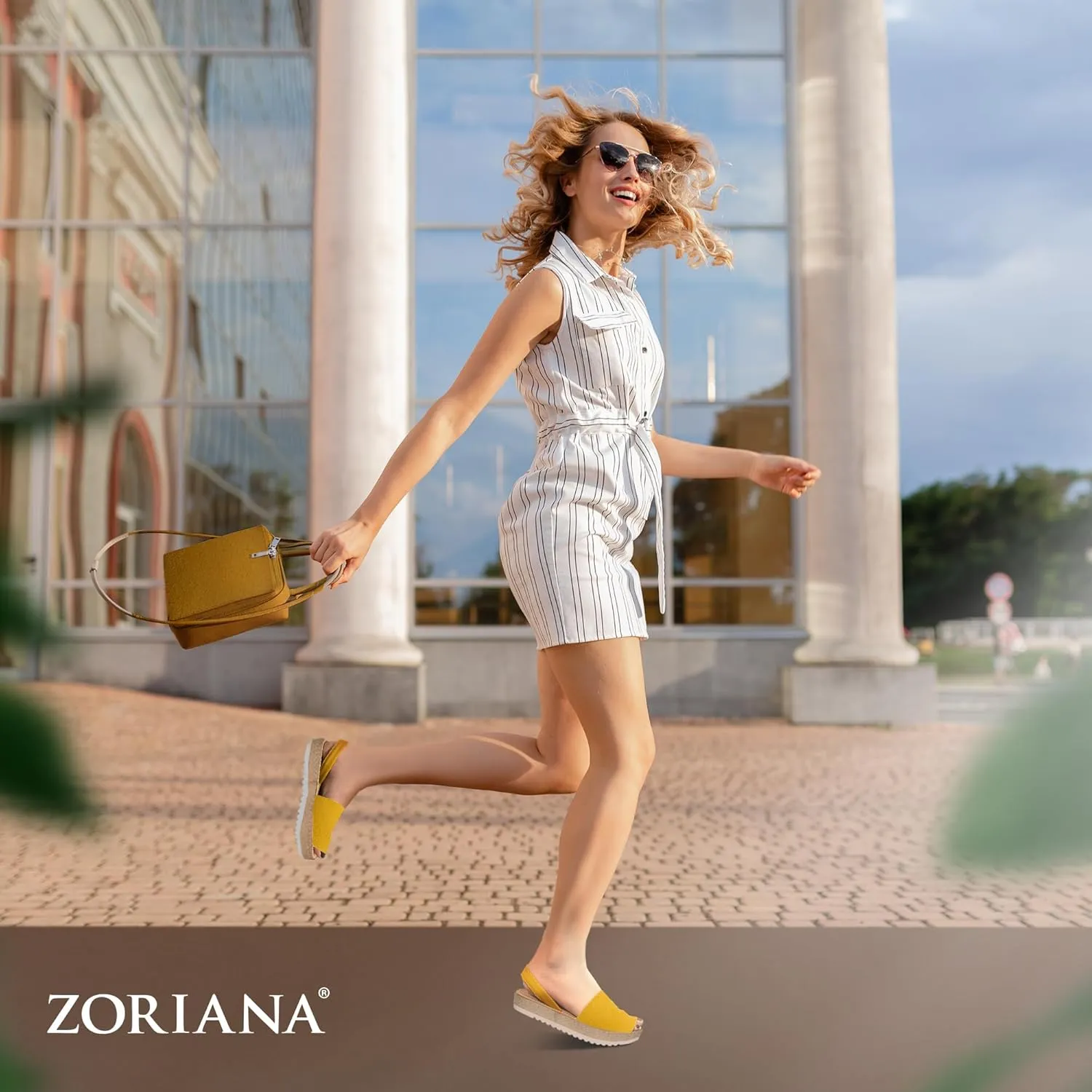 ZORIANA Sandals for Women Handmade Leather, Dressy, Comfortable Sling Back Shoes Flat - Fashion Exclusively Made in Spain - Avarca Summer Trending Slingback Shoes 2023, 100% Spanish Genuine Leather
