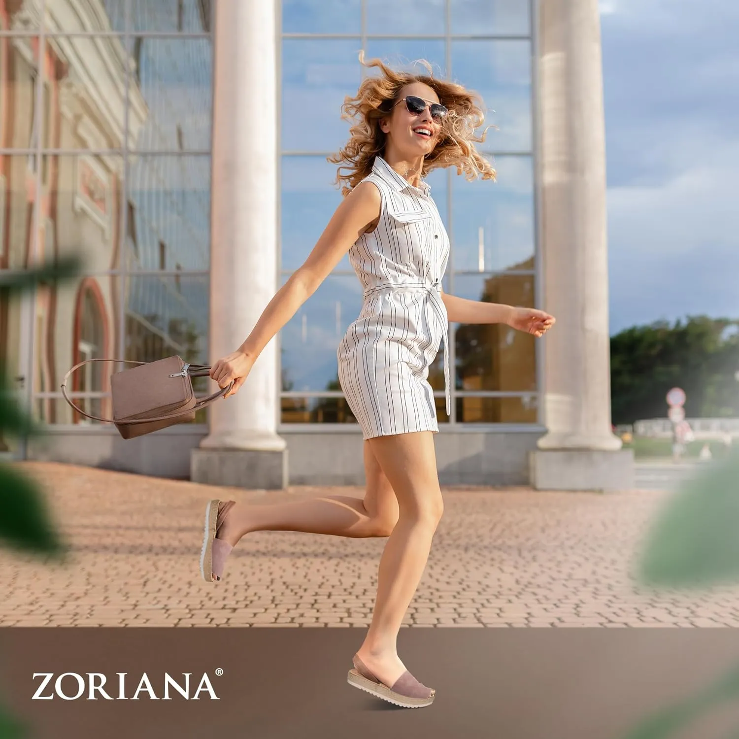 ZORIANA Sandals for Women Handmade Leather, Dressy, Comfortable Sling Back Shoes Flat - Fashion Exclusively Made in Spain - Avarca Summer Trending Slingback Shoes 2023, 100% Spanish Genuine Leather