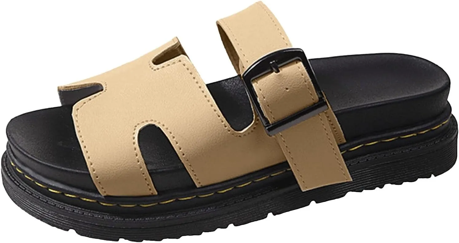 ZSpzx Wedge Sandals For Women Platform Wedges Heels,Womens Slide on Open Toe Dress Summer Slippers Women's Orthotic Sandal Wide Width Bohe Beach Slip On Cute Slides Casual Slingback Walking Shoes