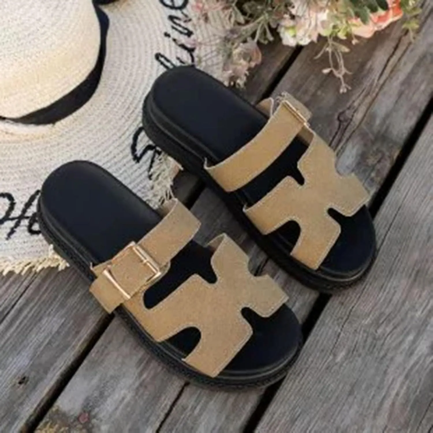 ZSpzx Wedge Sandals For Women Platform Wedges Heels,Womens Slide on Open Toe Dress Summer Slippers Women's Orthotic Sandal Wide Width Bohe Beach Slip On Cute Slides Casual Slingback Walking Shoes