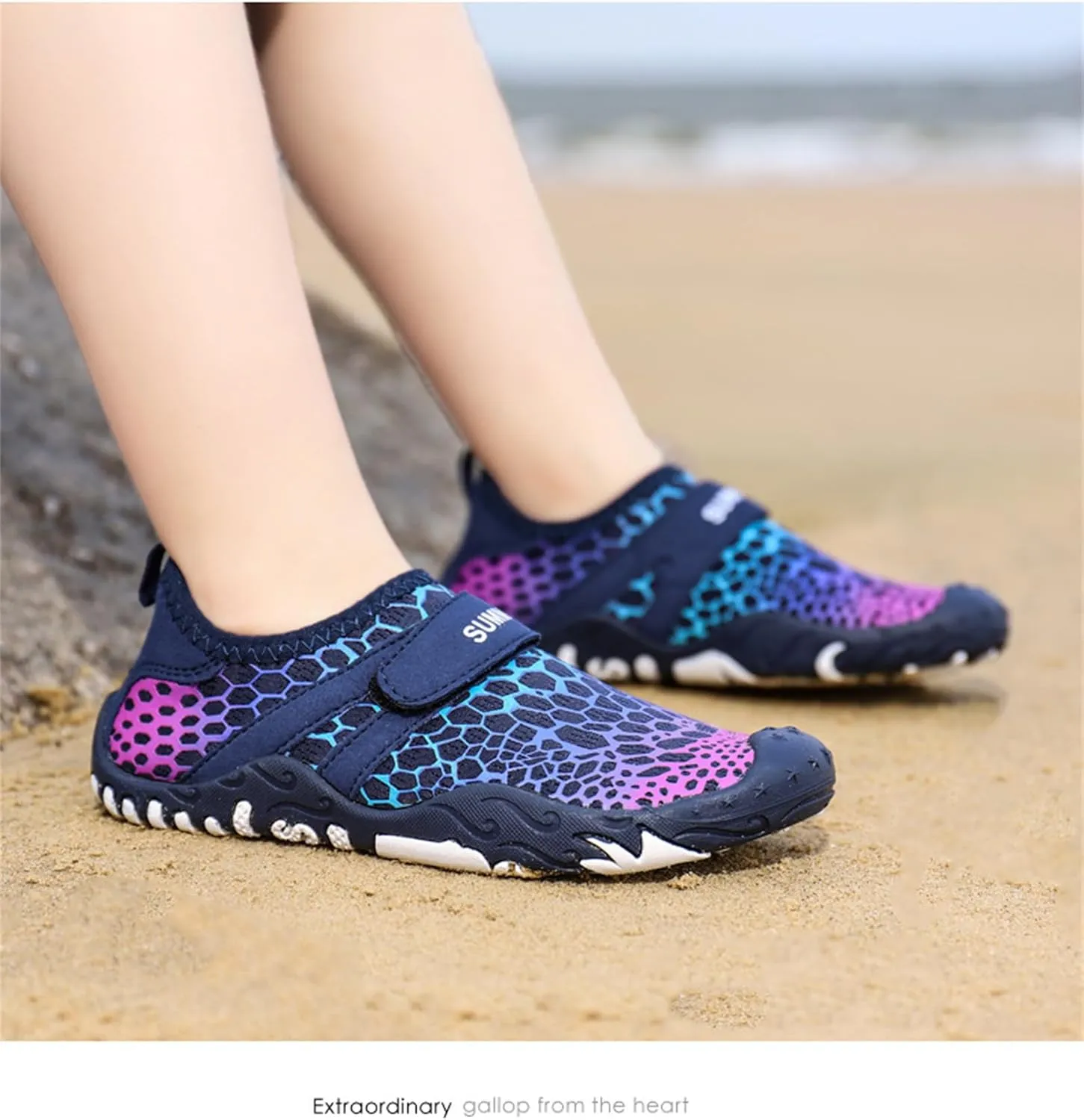 ZWRXW Barefoot Shoes Kids Wide Toe Box Quick Dry Lightweigt Waterproof Breathable Non-Slip Hiking Footwear Comfort Anti-Slip Walking Shoes for Indoor Outdoor Toddler Little Big Kid