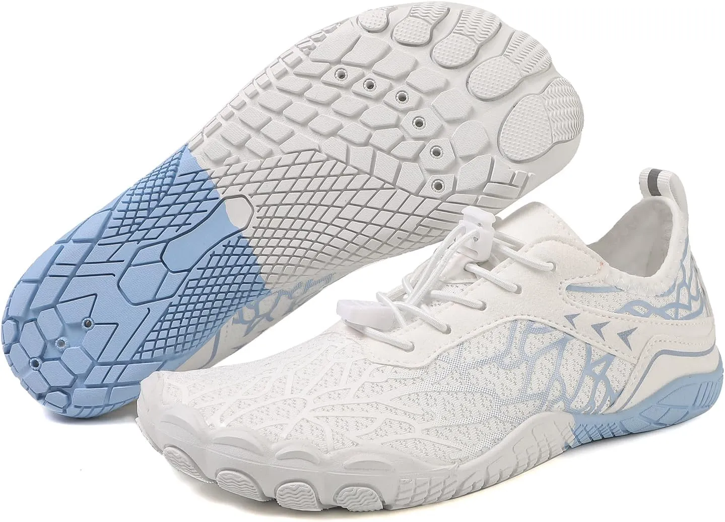ZWRXW Hike Barefoot Shoes for Women Men Breathable & Non-Slip Athletic Footwear Wide Toe Water Shoes Quick-Dry Aqua Sock Barefoot Slip-On Soft Beach Aqua Sports Outdoor Shoe Hiking Walking Shoe